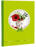 Clairefontaine füzet, A/5, Rosalie, zöld/piros gerbera