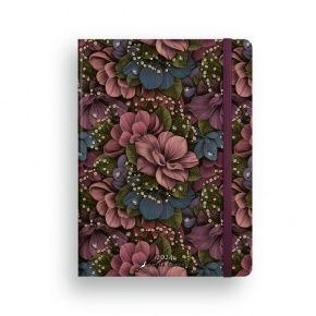 Lizzy Card Secret Journal, pontrácsos notesz, Midnight Flowers