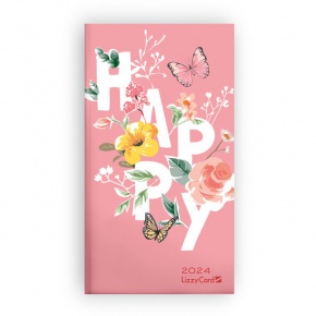 Lizzy Card Zsebnaptár - design, Happy 2024