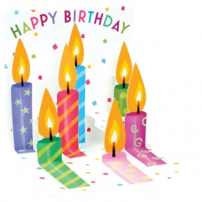 Popshots képeslap, mini, születésnapi, Birthday Candles/Születésnapi gyertyák