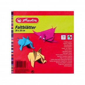 Herlitz Origami lapok/100 ív, 20x20 cm intenzív színek