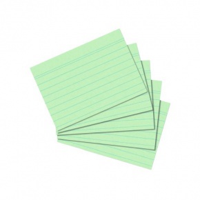 Herlitz Kartoték kártya A7/100 ív, vonalas zöld