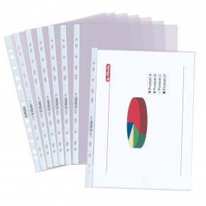 Herlitz Lefűzhető tasak A4/10 db, víztiszta 50 mikronos
