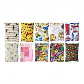 Babzsák 12x12 cm, textil borítással