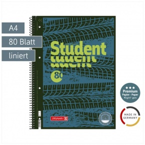 Baier Brunnen spirálfüzet, A4, vonalas, 90g/m2, 80lap, kék - zöld, Fast Wheels (6)