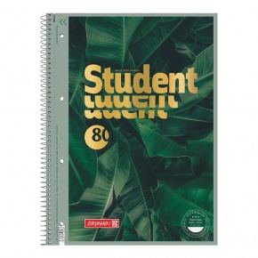 106792823 Baier Brunnen spirálfüzet, A4, vonalas, 90g/m2, 80lap, Jungle Gold, Premium Student