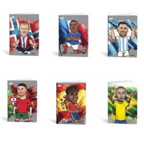 VECTRA Tűzött füzet vonalas LIPAMILL A/4 40 lapos Football icons