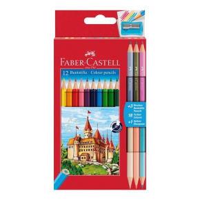 Faber-Castell Színesceruza 12+ 3db BICOLOR (120112+3)