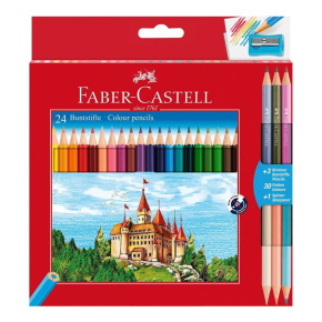 Faber-Castell Színesceruza 24+ 3db BICOLOR