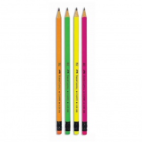 Faber-Castell Candy Grafitceruza radírral HB, neon színek (114559)