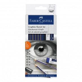 Faber-Castell AG-Grafitceruza vázlat szett 8db-os Goldfaber (2H;HB;B;2B;4B;6B; radír;hegyező)