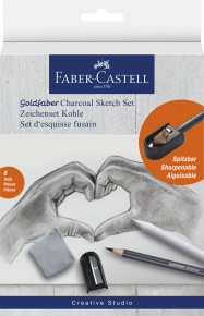 Faber-Castell Goldfaber szénceruza készlet, hegyezővel, radírral, 8db
