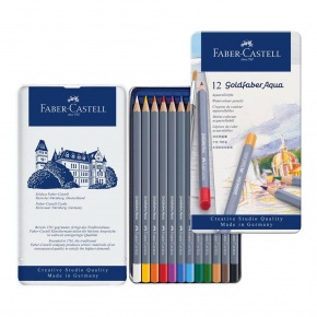Faber-Castell AG-Színes ceruza aquarell Goldfaber Aqua 12db-os fém dobozban