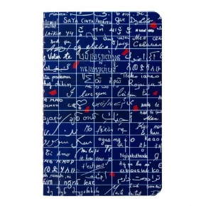 Clairefontaine notesz (9x14cm, 48 lap, vonalas varrott) kék, feliratos Szeretlek fal (6)