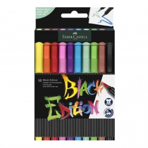 Faber-Castell Ecsetfilc készlet 10db-os Black Edition fekete test