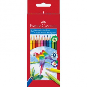 Faber-Castell Színesceruza papagáj, háromszögletű 12db