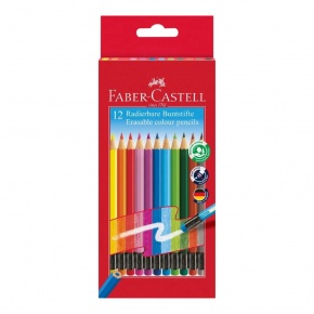 Faber-Castell Színes ceruza készlet 12db-os, színes radírral