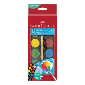 Faber-Castell Vízfesték készlet 12db-os nagy 30mm-es korongokkal