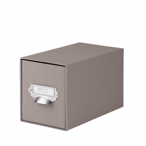 Rössler Soho fiókos doboz CD (14x26x15,4 cm, fém fogóval) taupe/szürkésbarna