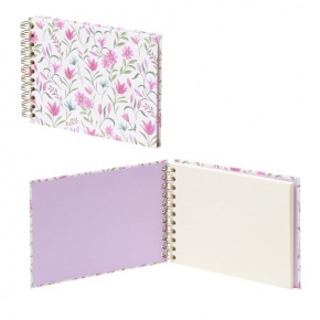 Rössler fotóalbum/scrapbook (19,5x14,5 cm, 20 lap, spirál) rózsaszín tav.virágos, Cornwall (6)