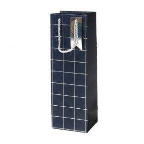 Rössler italtasak (36x12x10 cm) kék, ezüst kockás Look&Feel