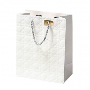 Rössler ajándéktasak (18x23x10 cm) fehér, arany pöttyös, Look&feel