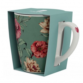 Rössler kerámia bögre, őszi virágok, Valentina (5)