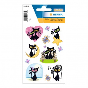 Herma matrica, fekete cicák, glitteres