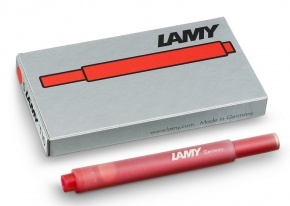 Lamy töltőtoll tintapatron, T10 (5db) piros
