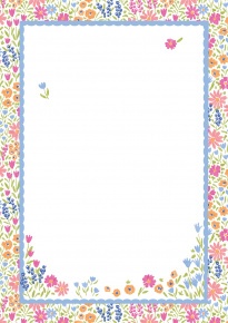 Rössler A/4 design levélpapír, színes, apró virágos Fleur (4)