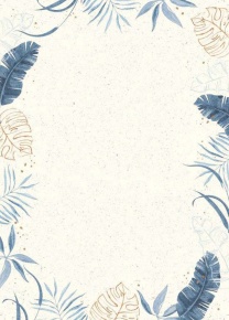 Rössler A/4 design lev.papír, Blue, pálma levelek