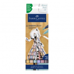 Faber-Castell Goldfaber Filctoll készlet 6db-os, kétvégű, Fashion