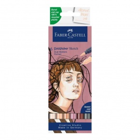 Faber-Castell Goldfaber Filctoll készlet 6db-os, kétvégű, Portrait