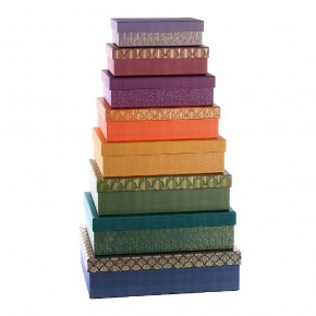 Artebene ajándékdoboz (20x13,5x5,5 cm), bordó, arany mintás (5)