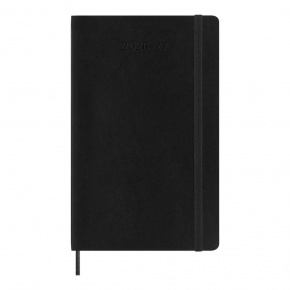 MOLESKINE Határidőnapló 2026/27 18 hónap, heti, puha borítású, fekete (L)