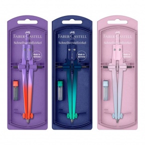 Faber-Castell fém körző gyorsállítóval, Flow, 3 féle szín (6)