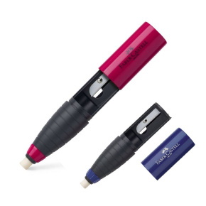 Faber-Castell Radír-hegyező stift piros/kék
