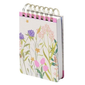 Rössler jegyzettömb (10x15 cm, 384 old, vonalas spirálos) mezei virágok, Wild Flowers, 2 féle (6)