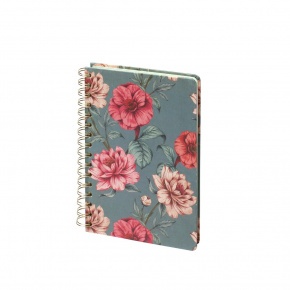 Rössler jegyzetfüzet (A5, 240 old, sima, spirálos) őszi virágok, Valentina (5)