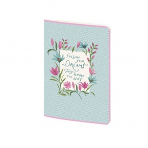 Rössler füzet (A5, 36old. pontozott, tűzött) halványzöld tav.virágos, Cornwall (6)