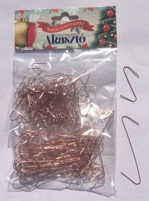 Krasznaker Szaloncukor akasztó (80db) és karácsonyfadísz akasztó (50db)