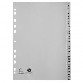 Exacompta Nature future elválasztólapok PP, 1-31, 31 db