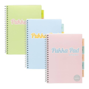 Pukka Pad Projekt Book spirálfüzet (A4, 200old. von.) pasztell, 3-féle, PP
