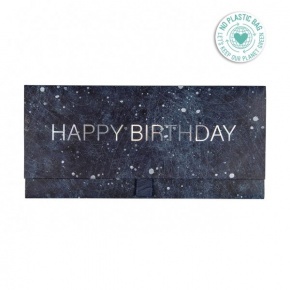 Artebene ajándékutalvány tartó (23x11 cm) Happy Birthday, sötétkék (3)