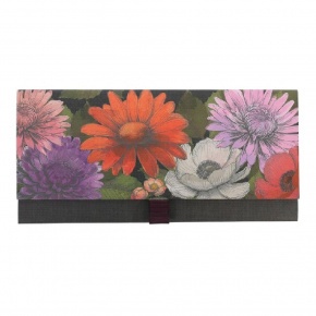 Artebene ajándékutalvány tartó (23x11 cm) sötétkék, színes őszi virágos (5)