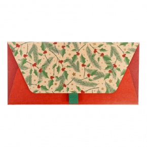Artebene ajándékutalvány tartó (23x11 cm) magyalos karácsonyi (5)
