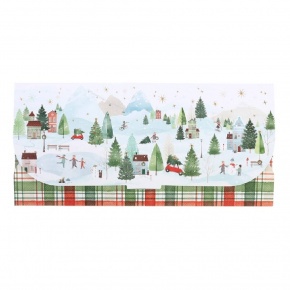 Artebene ajándékutalvány tartó (23x11 cm) téli táj karácsonyi (5)