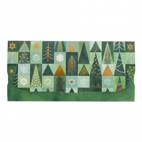 Artebene ajándékutalvány tartó (23x11 cm) zöld, fenyőfás karácsonyi (5)