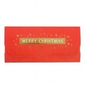 Artebene ajándékutalvány tartó (23x11 cm) piros, Merry Christmas karácsonyi (5)