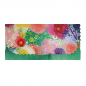 Artebene ajándékutalvány tartó (23x11 cm) zöld, színes tavaszi virágos (6)